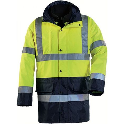 Parka 4en1 haute visibilité HIWAY jaune fluo/bleu marine T3XL - COVERGUARD - 70554XXXL