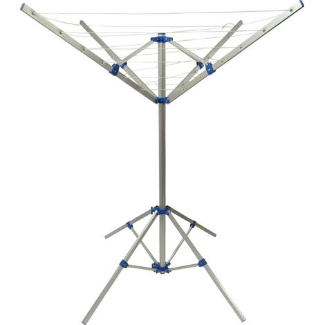 Folding Aluminium Rotary Washing Line (Indoor Laundry Airer Collapsible Camping Outdoor Drying) (1/5)