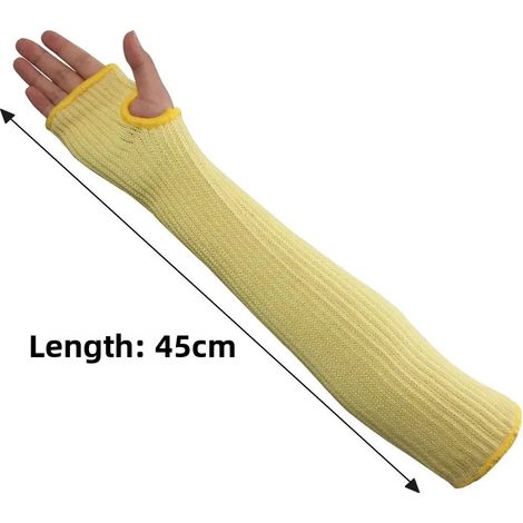 Gants en aramide résistants aux hautes températures (500 °C) avec protection de bras à 7 broches (45 cm), résistants aux coupures, à la chaleur et à la chaleur, pour barbecue et cuisson. Gants en Kevl (1/5)