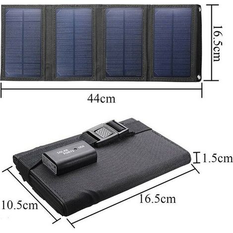 20W sac pliant solaire 8W 5V USB téléphone portable extérieur chargeur solaire portable plaque de chargement, couleur (1/5)