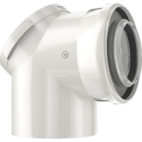 Bosch Doppelrohrbogen konz. m. Prüföffnung 87Grad DM 80/125mm (1/2)