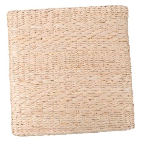 Coussin Futon en Paille Tressée pour Pilates et Yoga, Confortable et Résistant, Coussin de Siège Beige Simple pour Méditation et Usage Intérieur (1/5)