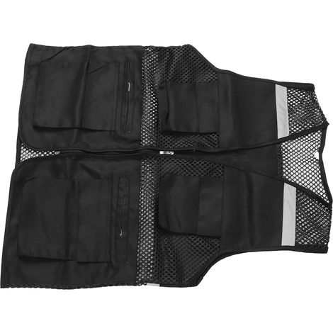 Reflektierende Arbeitsweste mit mehreren Taschen, Netzgewebe, hoher Sichtbarkeit, atmungsaktiver Sicherheitsweste mit reflektierenden Streifen (1/5)