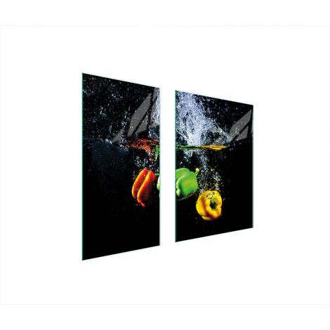 PLAQUE DE PROTECTION EN VERRE 75x52 POIVRE (1/5)