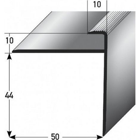 PROVISTON Einfass- & Abschlussprofil Aluminium 50 x 54 x 1000 mm Bronze Dunkel Einschubprofil Abschlussleiste Bodenprofil