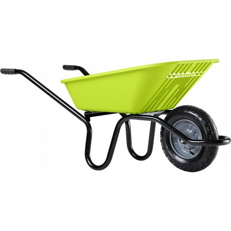 Haemmerlin – Brouette de jardin 100 L – Caisse polypropylène nervurée – Châssis CP2i® ergonomique – Roue gonflée 380 mm – Test résistance 200 kg – 305125501