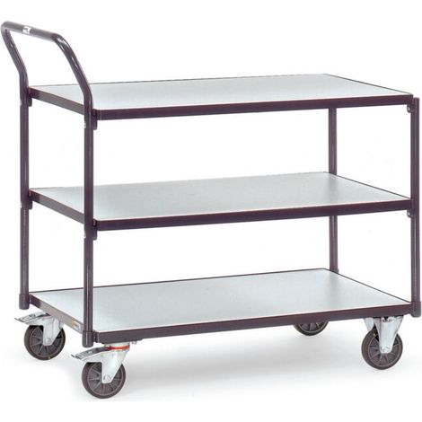 fetra Chariot à plateaux ESD 1851 - charge max. 300kg Pneus TPE ESD (1/3)