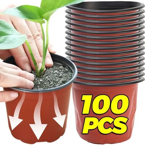 (20 pièces) Pots de pépinière flexibles pour semis, pots en plastique pour plantes grasses, semis, boutures et repiquages