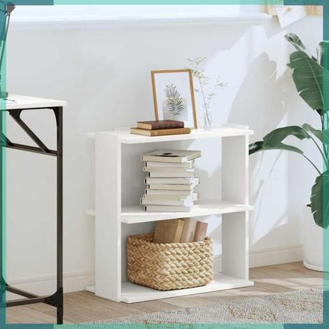 Bibliothèque - 860247 - 3 niveaux - blanc - 60 x 30 x 60 cm (bois d'ingénierie) (1/5)