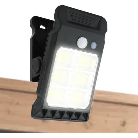 Lumières Solaires à Clip,Détecteur Intelligent Lumière Sécurité 3 Modes Applique Murale pour Jardin Terrasse Garage Allée Camping Portail Tonnelle (1/5)