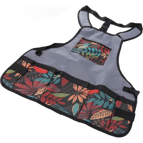 Tablier de travail assorti, réglable, en tissu Oxford 600D, avec sac pour outils de jardinage extérieur. (1/5)
