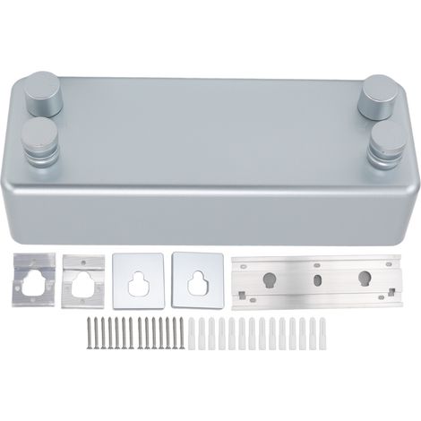 Étendoir à linge mural rétractable, double fil à linge robuste en acier inoxydable épais, pour balcon ou hôtel, 4,2 m (13,8 pi), argent