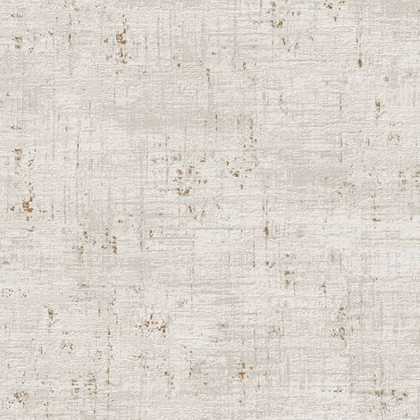 Empapelado efecto estuco Profhome 396574 papel pintado no tejido texturado con textura perceptible y acentos metálicos gris blanco oro 5,33 m2
