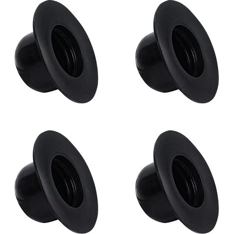 Lot de 4 bouchons d'étanchéité pour piscine - Bouchons de rechange pour piscine - Noir