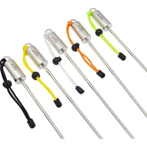Hochet de plongée en acier inoxydable 316, étiquette pour bouteille, sonde sous-marine avec gradients et fonction d'auto-sondage, dragonne incluse (jaune) (1/3)
