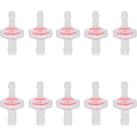 10 Pièces Clapet Anti-Retour 1 Voie PP Plastique Barbelé Arrêt Eau Diamètre Variable Membrane 5-7 (1/5)