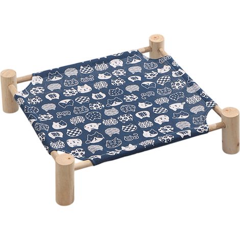 1 lit pour chat, surélevé en bois, structure ventilée, adapté intérieur/extérieur, pour chats et chiens de taille moyenne (1/5)
