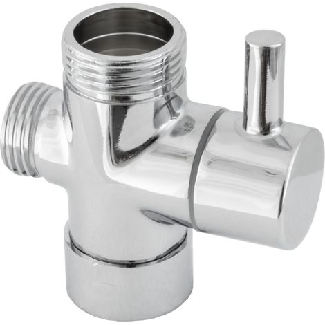 Distribuidor cromado con rosca para ducha de Valaz (1/4)