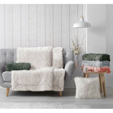 Plaid Couverture imitation Fourrure Marilou Gris (1/2)