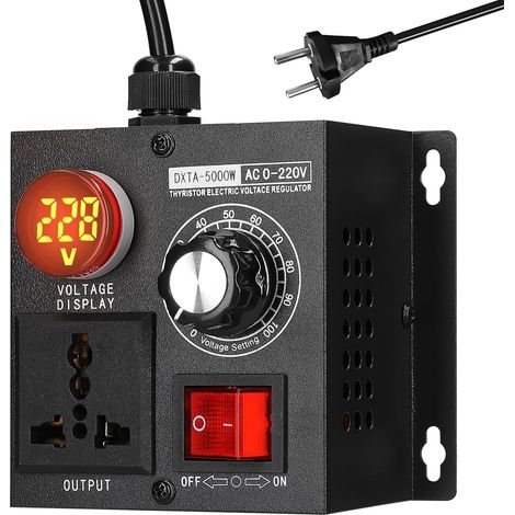 AC220V 5000W DC Voltage Regulator, Portable Single-Phase Variable Voltage Regulator, Temperature Speed Regulator (1/5)
