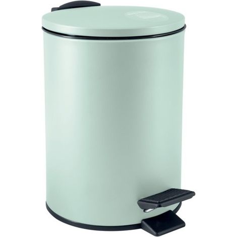 Papelera con pedal Acero ADELAR 3L Verde mate Spirella