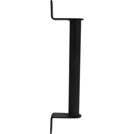 Poignée de porte de grange en acier au carbone, poignée coulissante pour porte de garage, cabanon, placard et maison, finition noire, 2 pièces, 250 mm (1/5)