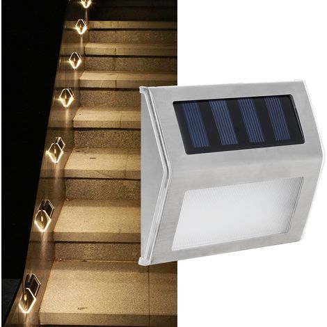 Wasserdichte LED-Solar-Treppenleuchten zur Dekoration von Gehwegen, Gärten und Innenhöfen. (1/5)