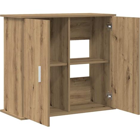 Support d'aquarium Chêne artisanal 81x36x73 cm Bois d'ingénierie