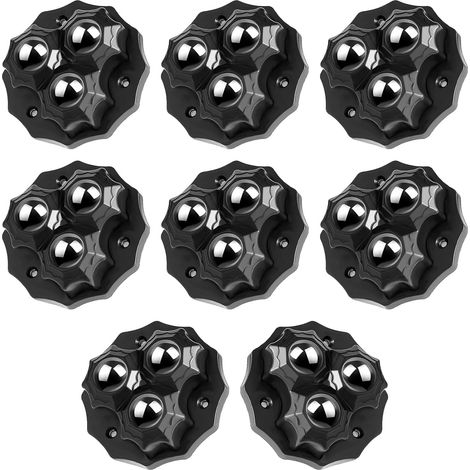 8 stuks meubelwielen, platte kogelwielen voor meubelrollers voor meubelrollers, zware belasting, universeel, 360 bewegende wielen, zelfklevend, zware belasting, voor transport van meubels (1/4)