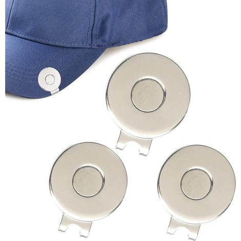 Clip de Casquette de Golf, Chapeau de Golf Clips, Pince à Chapeau de Golf Balle, Clip de Chapeau de Golf Magnétique, Marqueurs de Balles de Golf, Attachez Facilement au Chapeau, Casquettes, Ceinture (1/5)