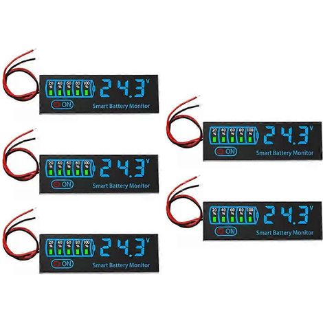 Einheiten – Ladeanzeige für 7–40-V-Li-Ionen-/Säure-/Lithium-Akkus – Digitale LED-Anzeige – Voltmeter/Kapazitätssensor B (1/5)