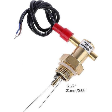 Interrupteur de débit d'eau professionnel G1/2" DN15, interrupteur de débit de liquide 10W, capteur de débit à corps en laiton, compatible avec les pompes à eau. (1/4)