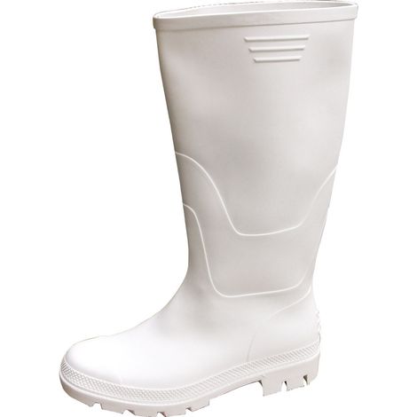 Stivale in pvc bianco mod. ginocchio n 39