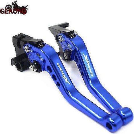 Accessoires pour moto Yamaha Cygnus X 125 Smax 155 2016-2018 : leviers de frein et d'embrayage courts (bleus) (1/5)