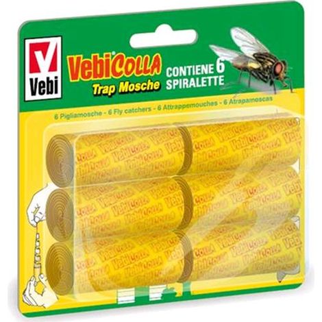 INSETTICIDA ANTIMOSCHE TRAPPOLA ADESIVA non velenosa PAPILLON Conf. 6 pz