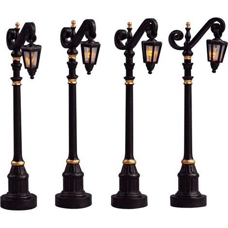Colonial Street Lamp Set of 4 B/O 4.5V Réf. 54313