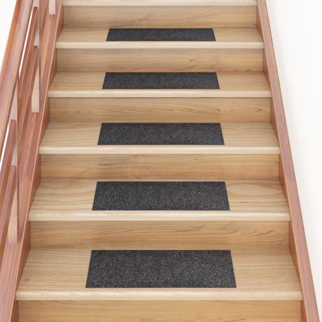 Stair Mats Self-adhesive 15 pcs 60x25 cm Grey Rectangular vidaXL (1/5)