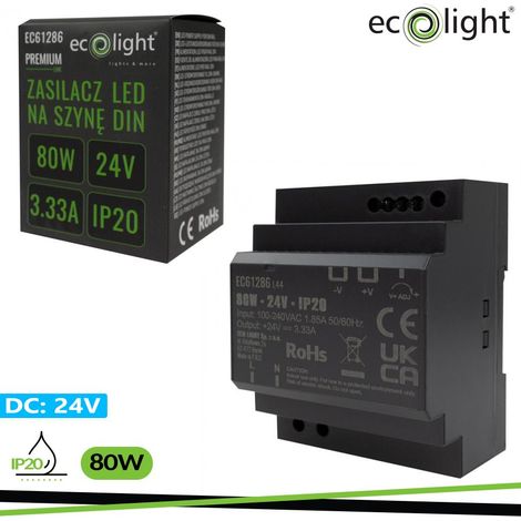 ALIMENTATORE DIN 24V 80W PREMIUM