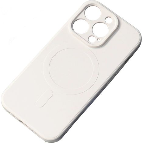 Coque en silicone pour iPhone 16e avec MagSafe - Beige