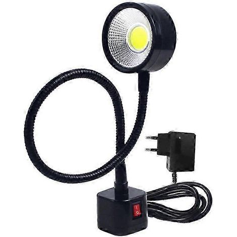 Lampe de travail LED avec base magnétique, lampe flexible à col de cygne 220 V 5 W compatible avec tours, fraiseuses, perceuses et lampes industrielles (1/5)