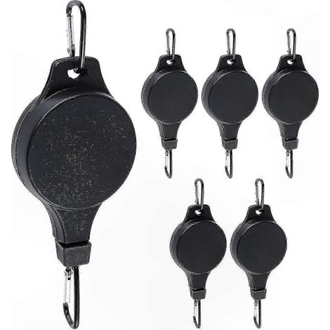 Système de roulettes réglables pour plantes suspendues avec 6 crochets rétractables mécanisme de roue durable pour un réglage facile de la hauteur finition dorée. (1/5)