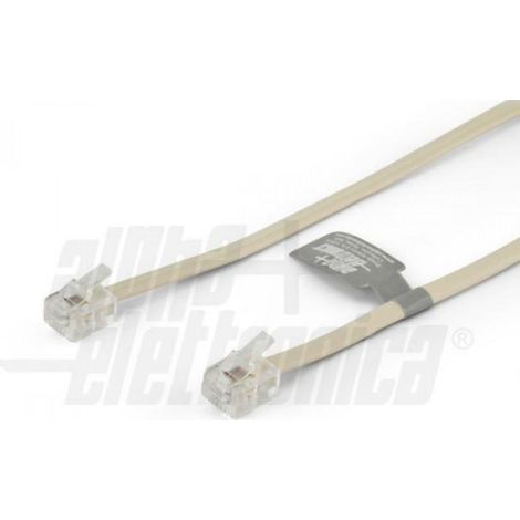 Alpha elettronica cavo lineare modulare rj11 6p4c avorio 7m  94-782a