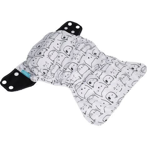 Couche lavable taille unique bébé, réglable anti-fuites, respirante et écologique EF22 (1/5)
