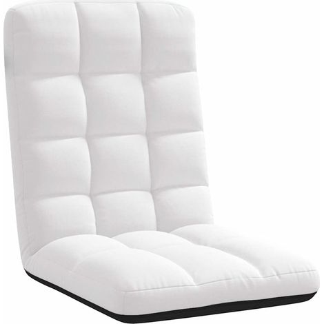 Chaise de sol pliante blanche en tissu 71 x 51 x 62 cm vidaXL (1/5)