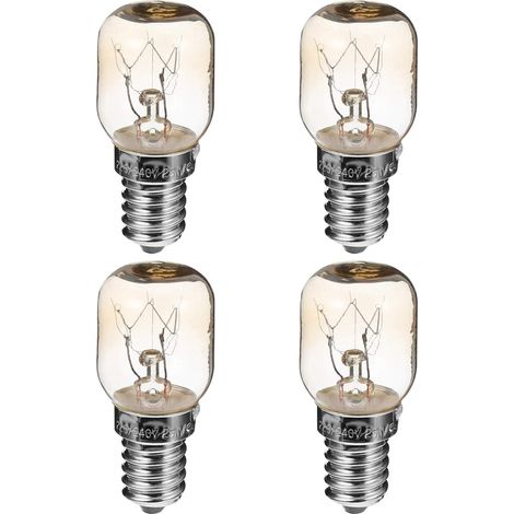 Ampoule Uonlytech E14 pour four à micro-ondes, résistante à la chaleur, 25 W, en verre transparent, à incandescence, de rechange pour four à micro-ondes et pièces détachées. (1/4)