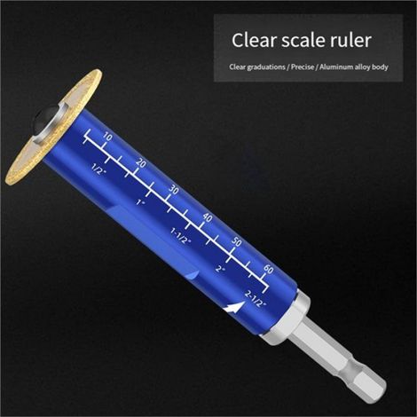 Outil de Coupe Interne pour Tuyaux en PVC, Lame de Scie Brasée Bleue pour Coupe Interne de Tuyaux de Drainage/ de Gouttière (1/5)