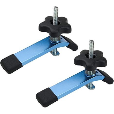 Serre-joints en T pour le travail du bois, 162 mm (L) x 34 mm (l), lot de 2, bleu et noir (1/4)