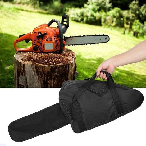 Sac de Rangement pour Tronçonneuse 90 cm, Housse de Transport Portable Multifonction avec Poignée, Étui Noir Robuste pour Outils et Chaîne de Scie (1/4)