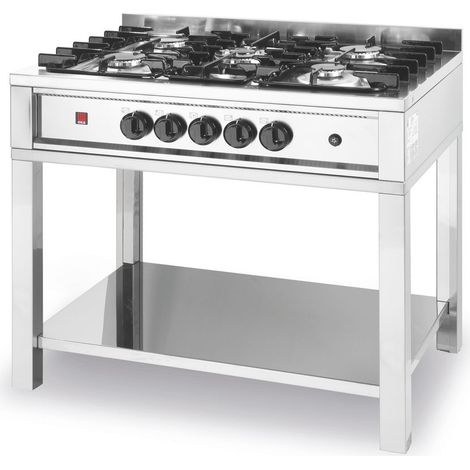 Table de cuisson à gaz - 5 feux Kitchen Line 143kW - Hendi