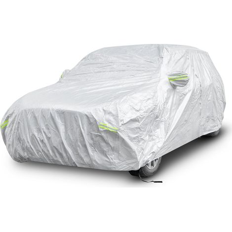 Funda para coche 492 x 191 x 154 cm impermeable y práctica estilo moderno aluminio plateado 200012181